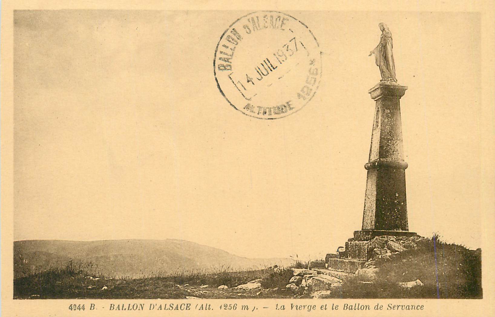 CPA Ballon d'Alsace (Alt 1256 m) La Vierge et le Ballon de Servance