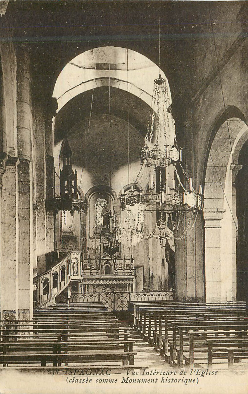 CPA Ispagnac Vue Interieur de l'Eglise (Classee Comme Monument Historique)