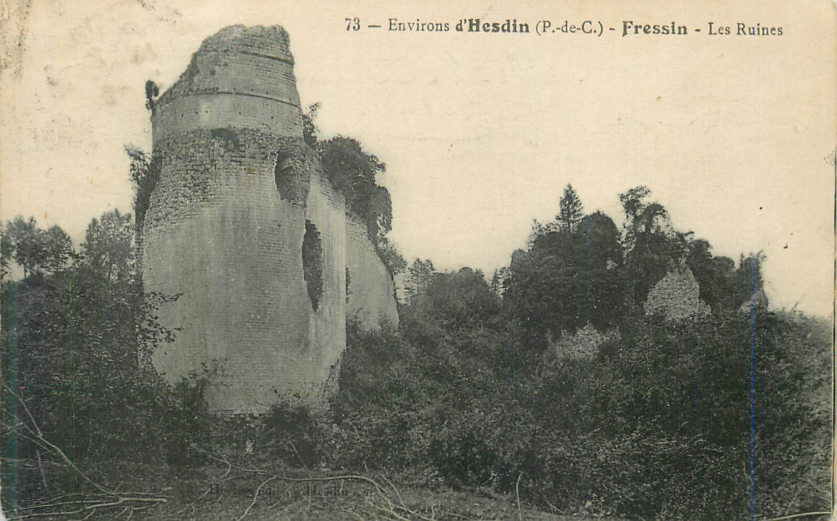 CPA Environs d'Hesdin (P de C) Fressin Les Ruines