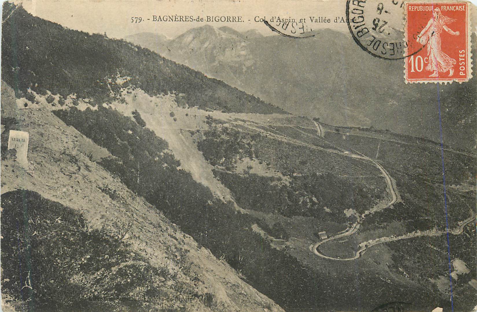 Bagnères-de-Bigorre - Col d'Aspin et Vallée d'Aspin — éditeur A. Fregé, n° 579