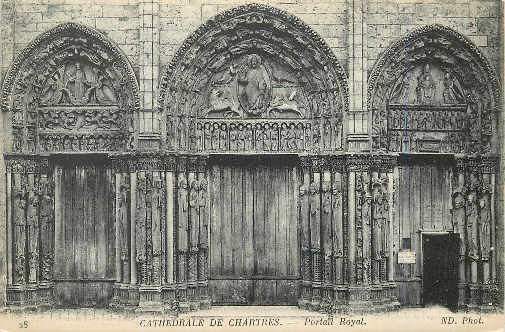 Cathédrale de Chartres — Portail Royal — ND. Phot. n°28