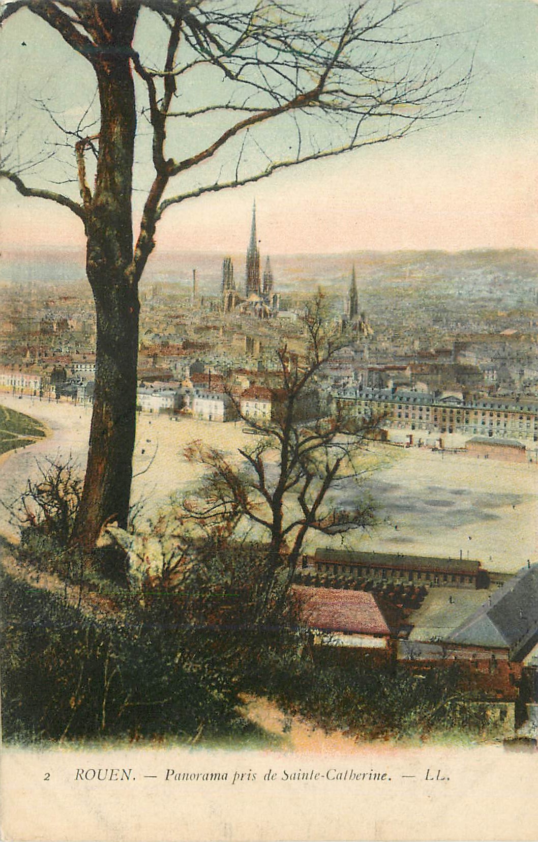 CPA Rouen Panorama pris de Sainte Catherine