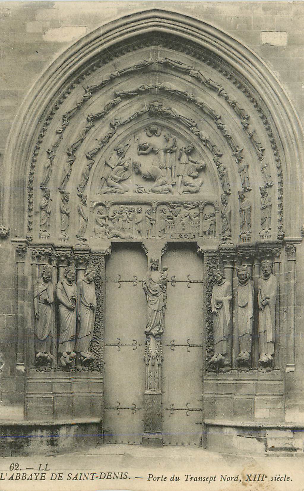 CPA L'Abbaye de Saint Denis Porte du Transept Nord XIIIe Siecle