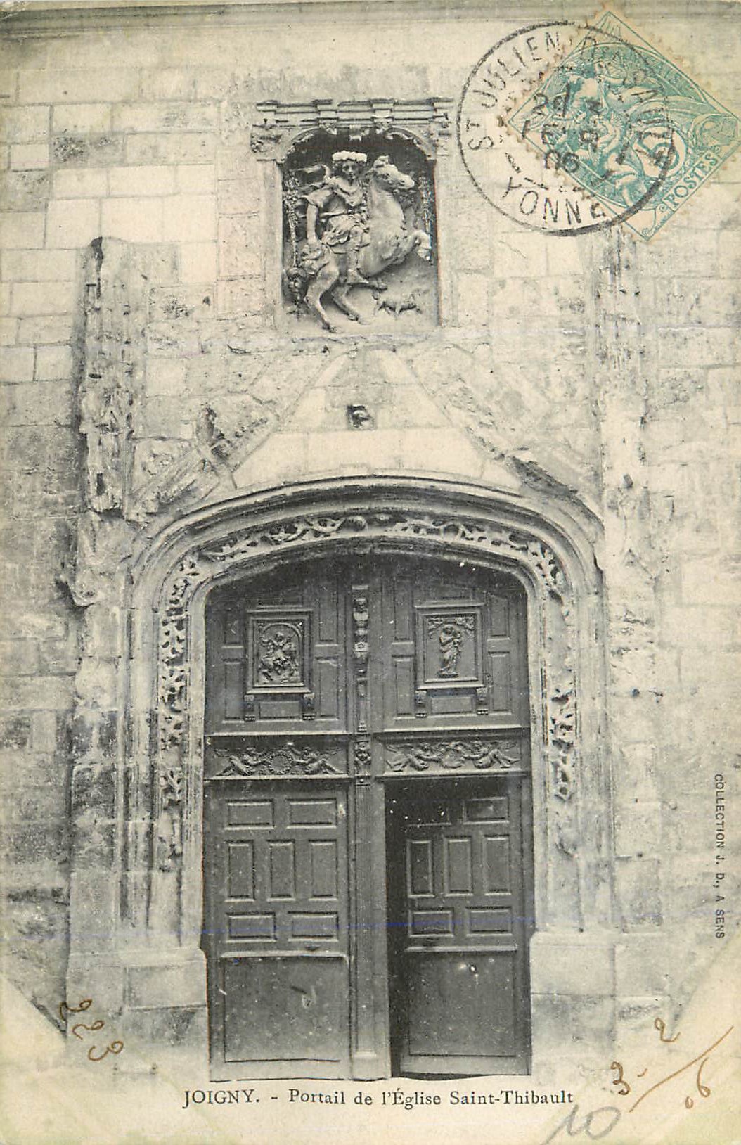 CPA Joigny Portail de l'Eglise Saint Thibault