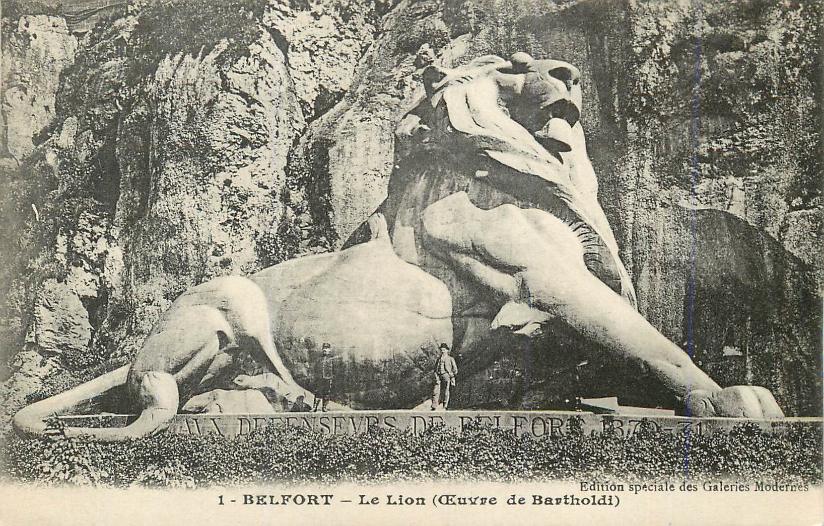 Belfort — Le Lion (Œuvre de Bartholdi) — Édition spéciale des Galeries Modernes