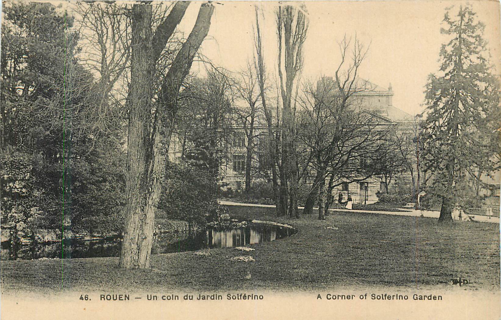 CPA Rouen Un Coin du Jardin Solferino