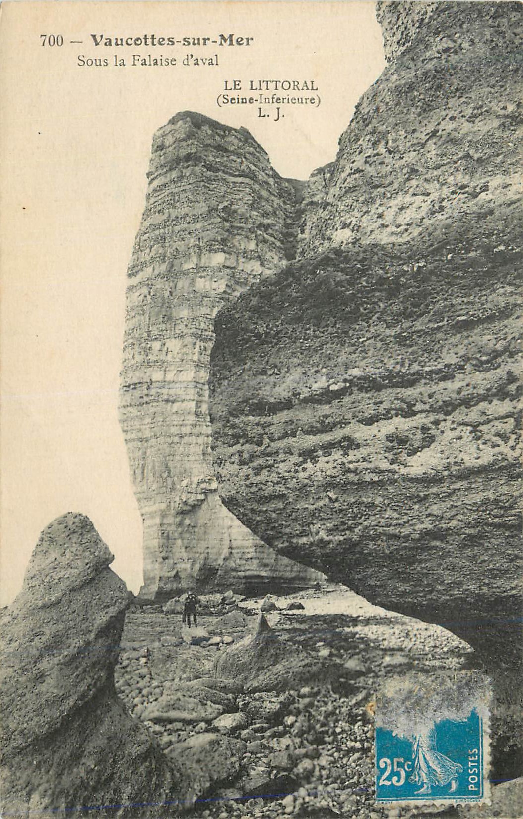 CPA Vaucottes sur Mer Sous la Falaise d'Aval