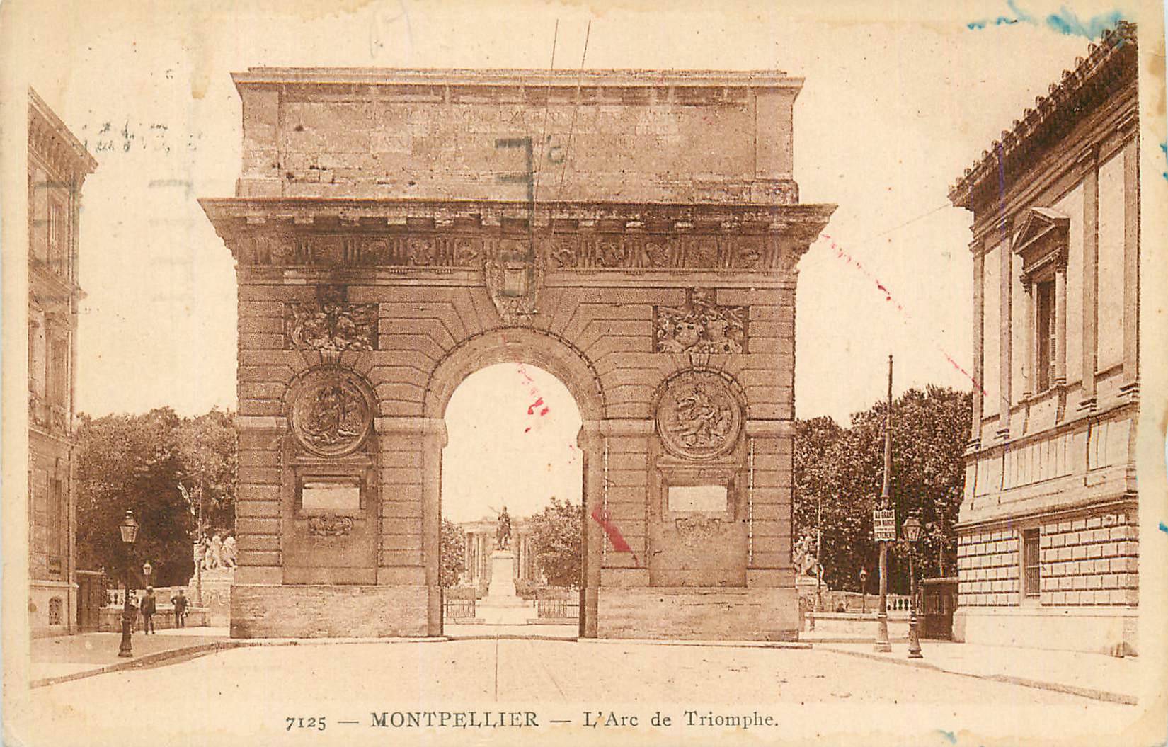 Montpellier — The Triumphal Arch — unknown publisher, series number 7125