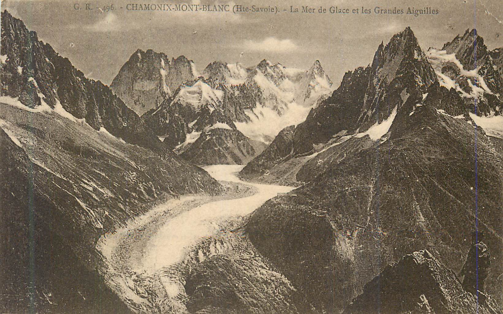 CPA Chamonix Mont Blanc (Hte Savoie) La Mer de Glace et les Grandes Aiguilles