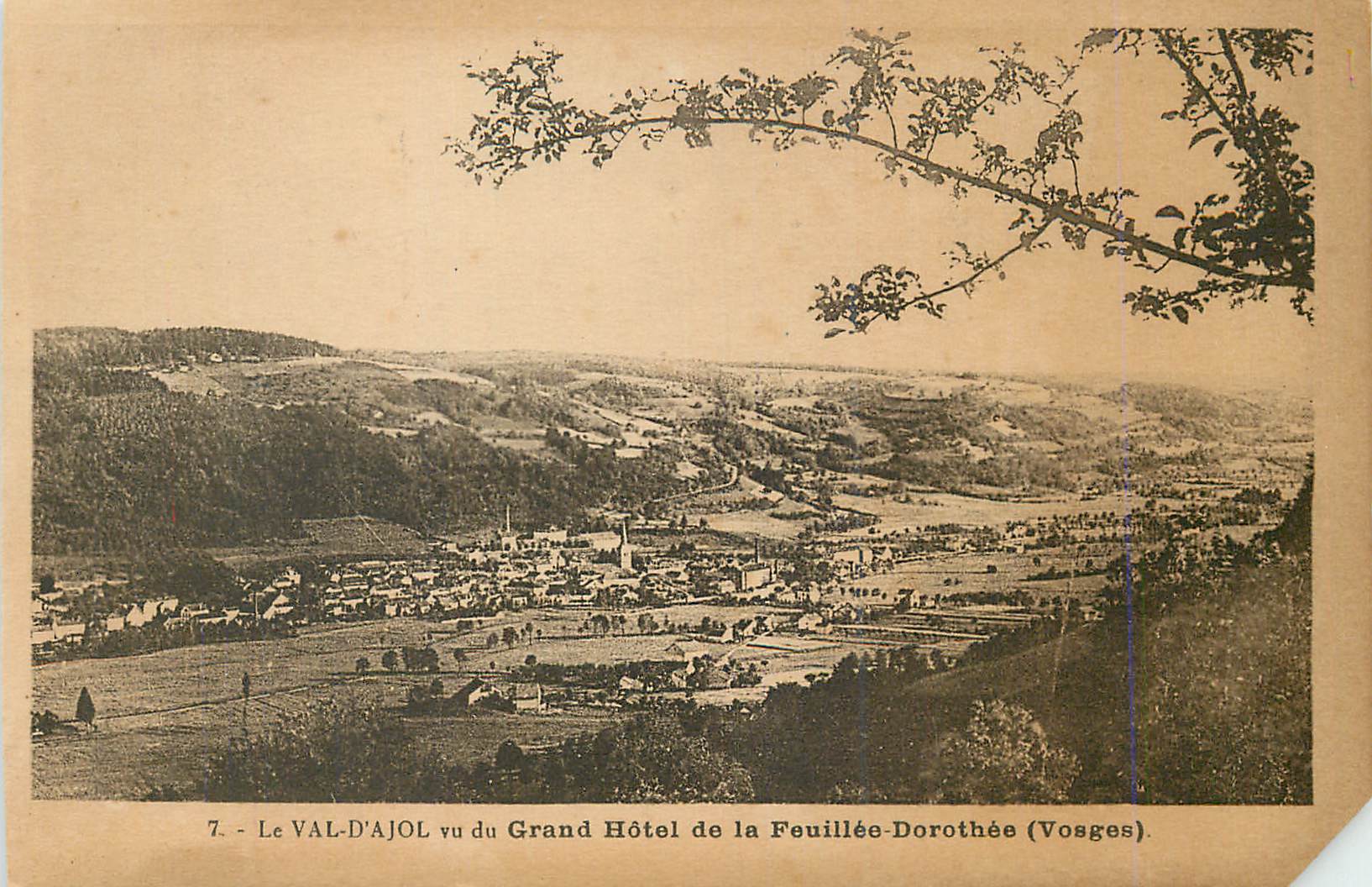 CPA Le Val d'Ajol vu du Grand Hotel de la Feuillee Dorothee (Vosges)