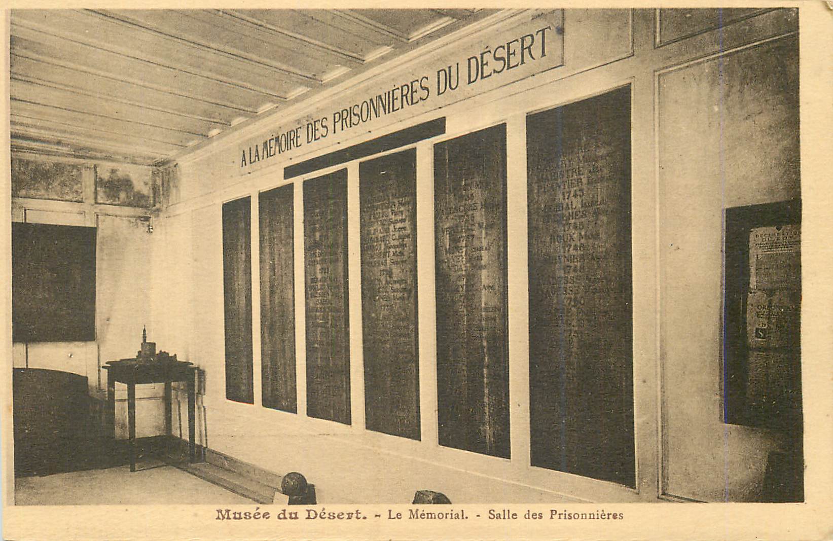 CPA Musee du Desert Le Memorial Salle des Prisonnieres