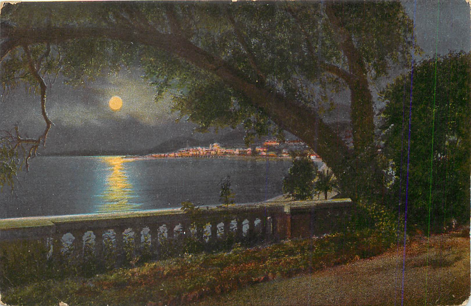 CPA Menton La Vieille Ville Effet de Nuit
