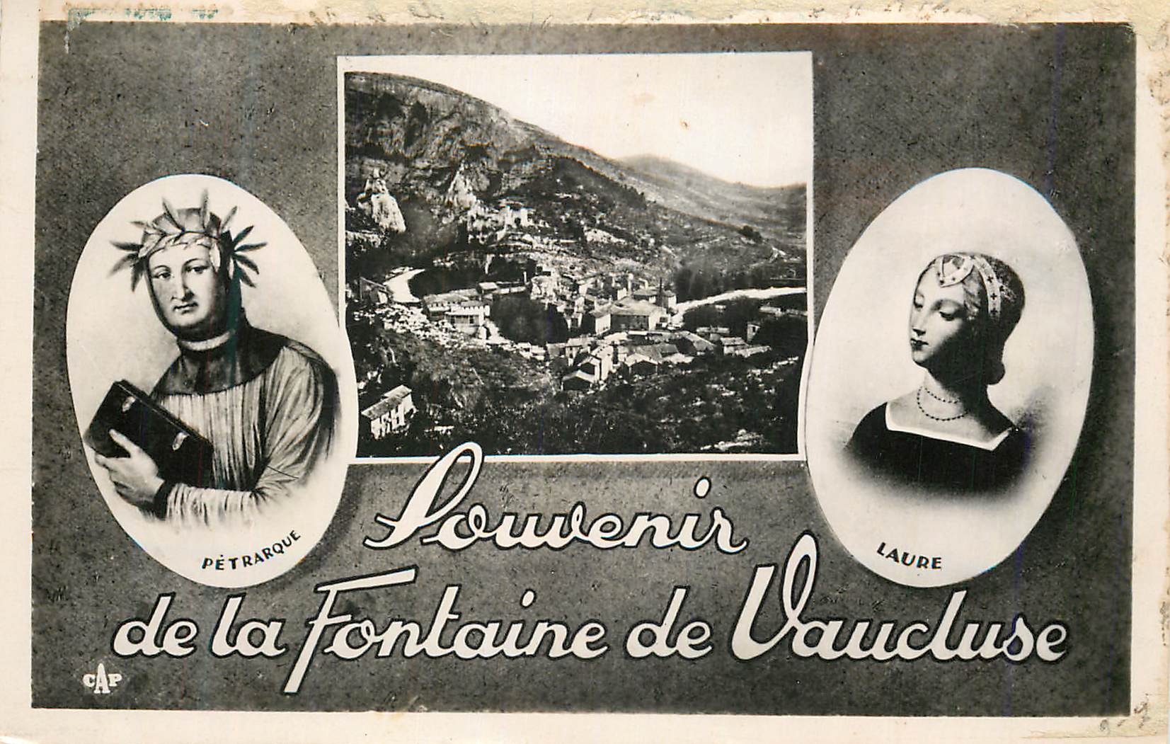 CPA Souvenir de la Fontaine de Vaucluse Petrarque Laure