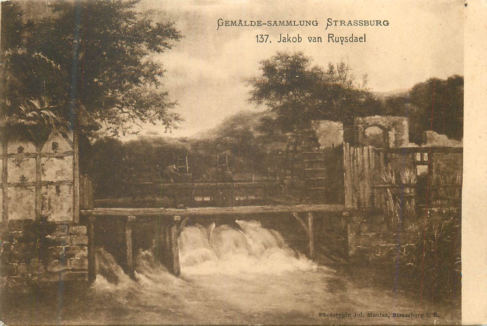 CPA Gemalde Sammlung Strassburg Jacob van Ruysdael