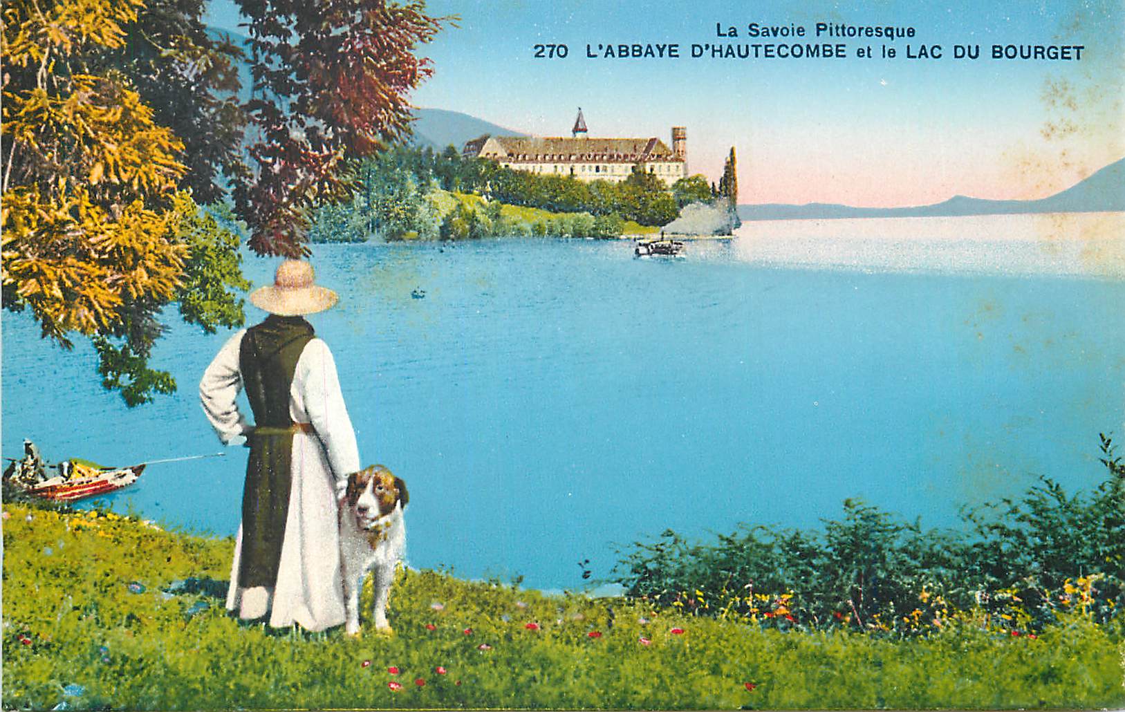 CPA La Savoie Pittoresque L'Abbaye d'Hautecombe et le Lac du Bourget