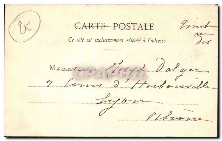 Paris CPA Boulevard des Capucines vue prise rue de CAumartin — Verso