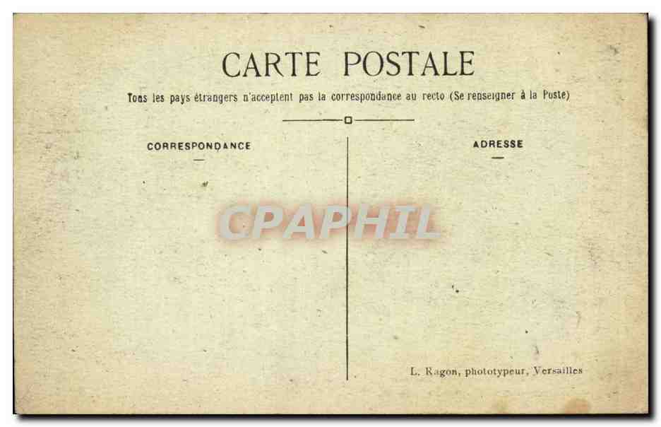 Versailles CPA Petit Trianon Le colombier et le presbytere — Verso