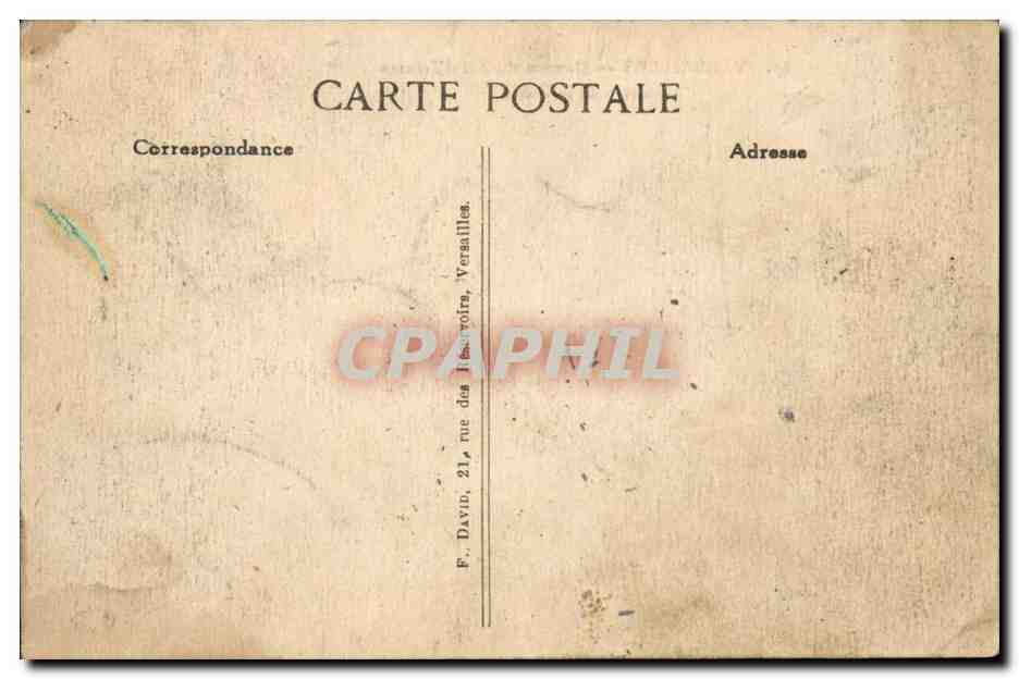 Versailles CPA Hameau du petit Trianon maison de la Reine — Verso