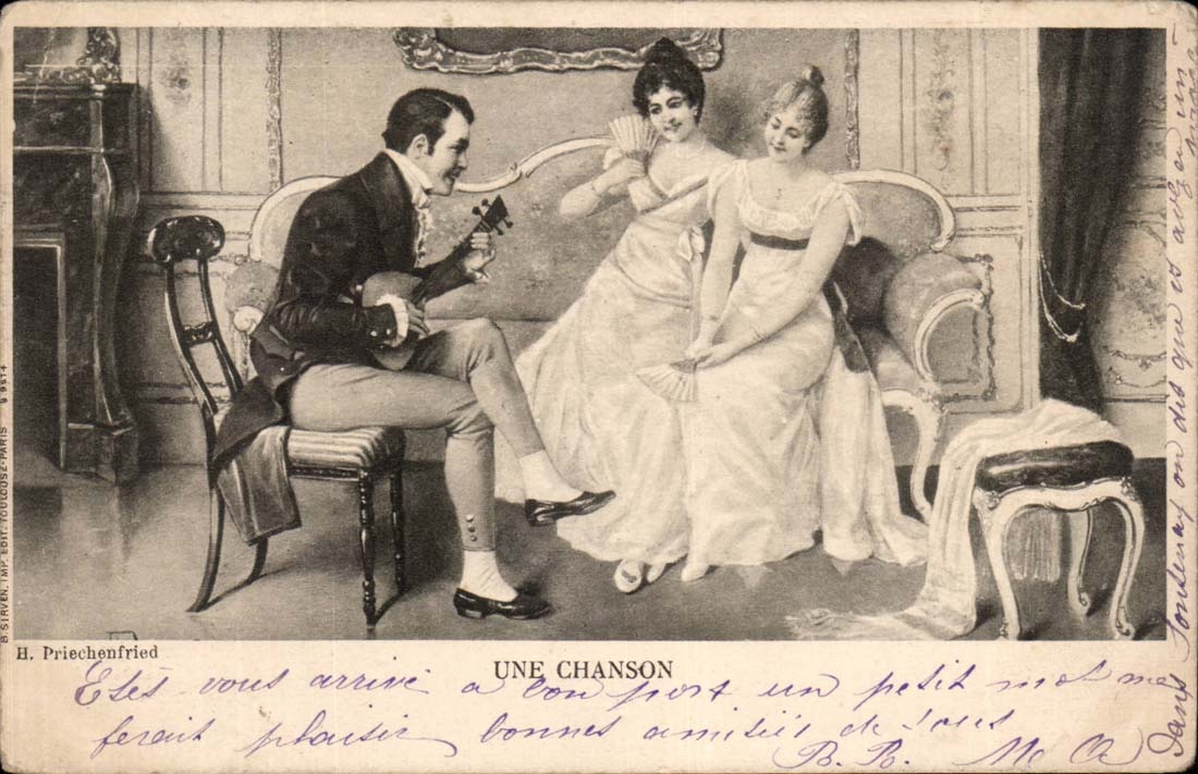 CPA Fantaisie Une chanson Femmes