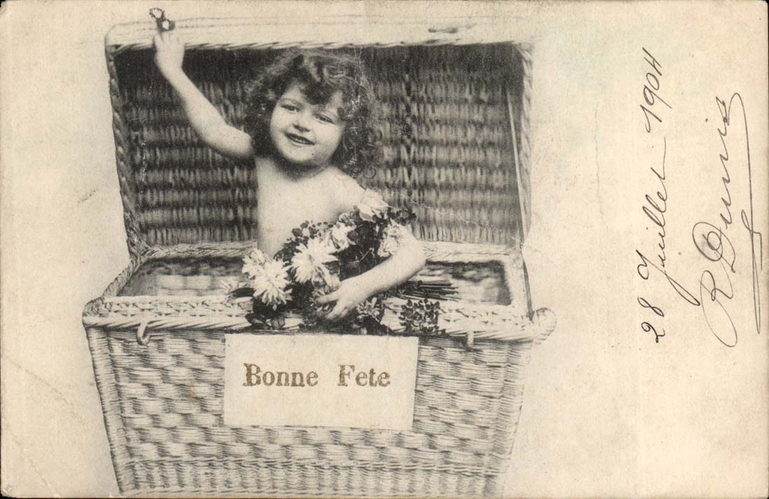 CPA Fantaisie Enfant bonne fete