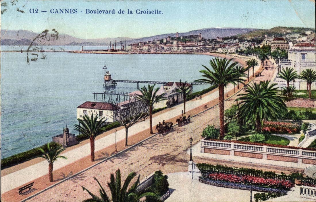 Cannes CPA Boulevard de la CRoisette