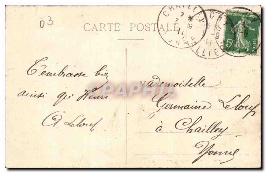 Vichy CPA Source des CElestins — Verso