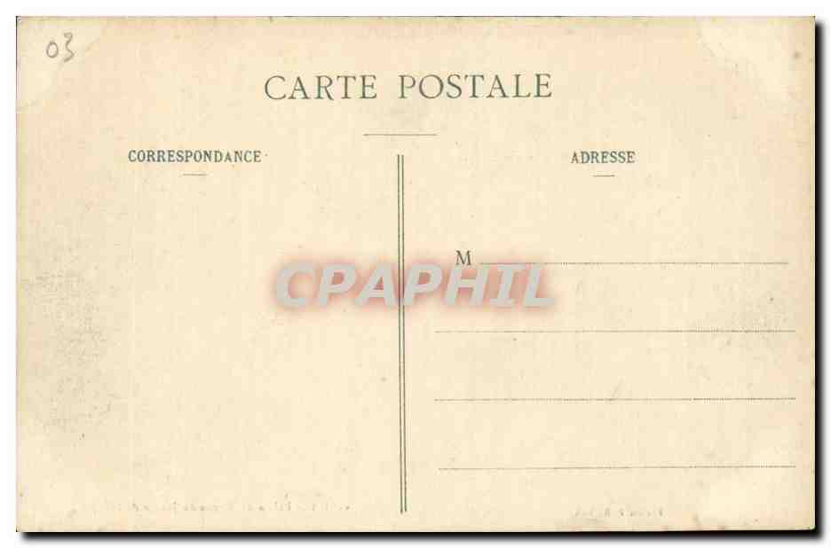 Vichy CPA Palais du repos du ajrdin de l'hopital — Rückseite