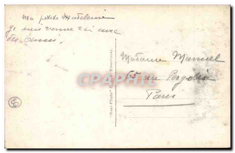 Vichy CPA Ciel d'orage — Verso
