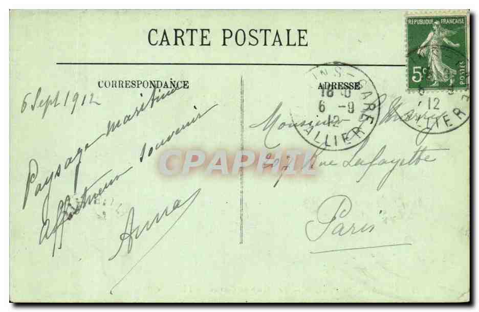 Vichy CPA La passerelle Le champ de courses — Verso
