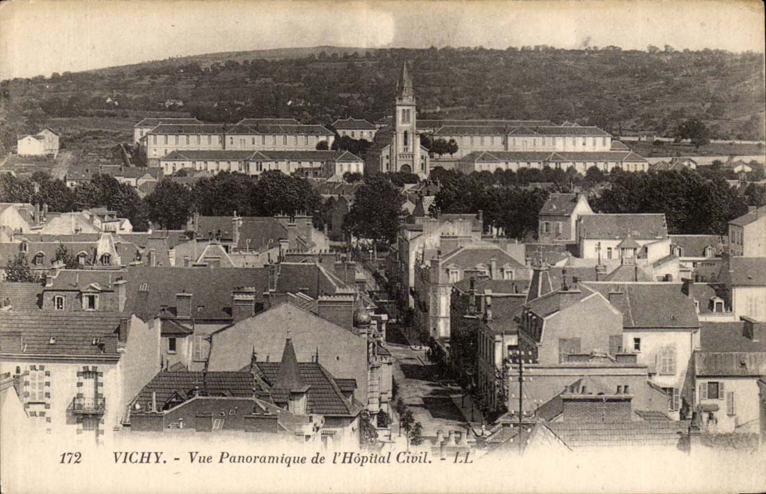 Vichy CPA Vue panoramique de l'hopital civil