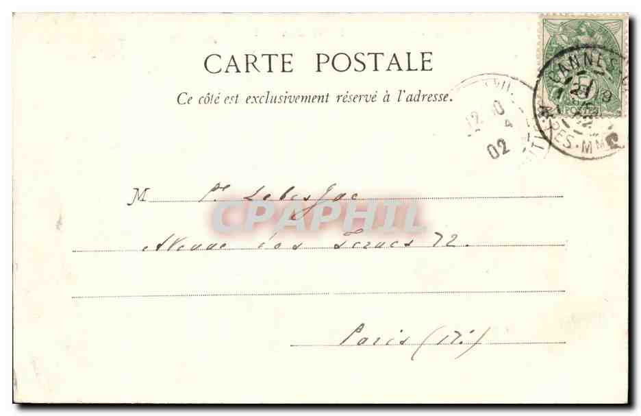 Cannes CPA Chaetau Ile St Honorat — Rückseite
