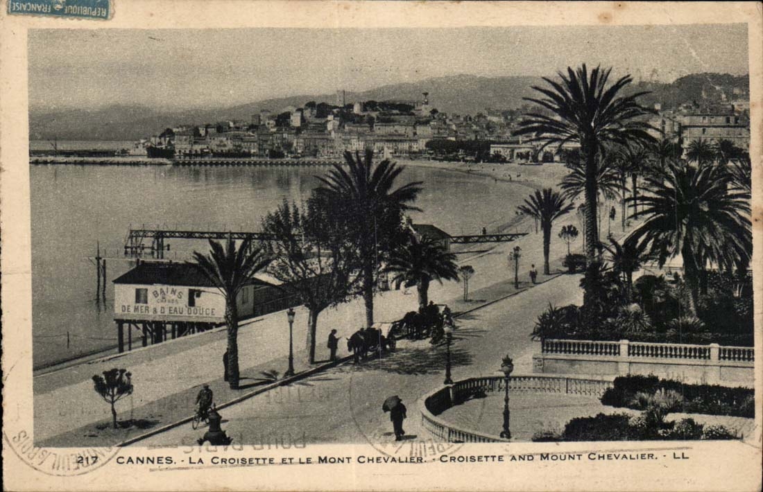 Cannes CPA La croisette et le mont Chevalier 