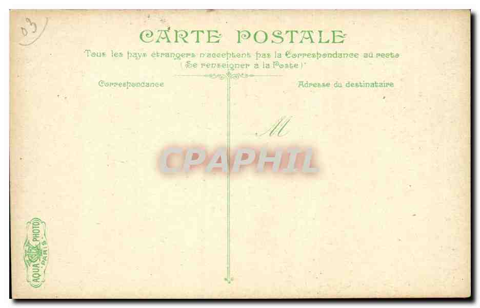 Vichy CPA L'orangerie des CElestins — Verso