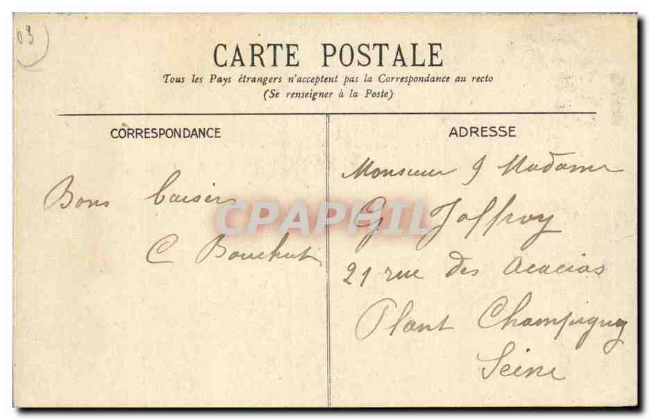 Vichy CPA Le casino — Rückseite