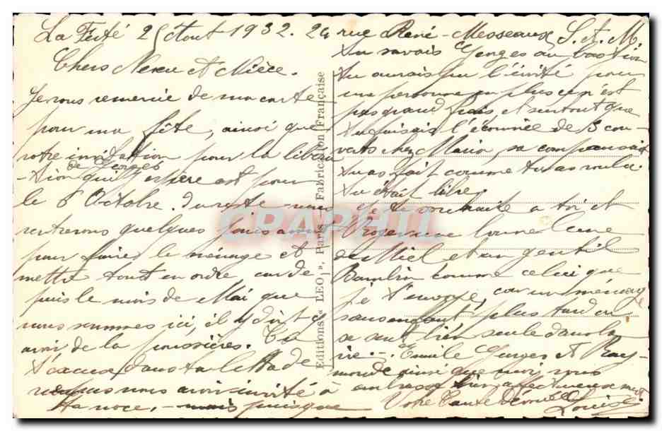 Famille heureuse — Le Roman de la Vie — Éditions Léo, Paris, n° 5603 — Verso