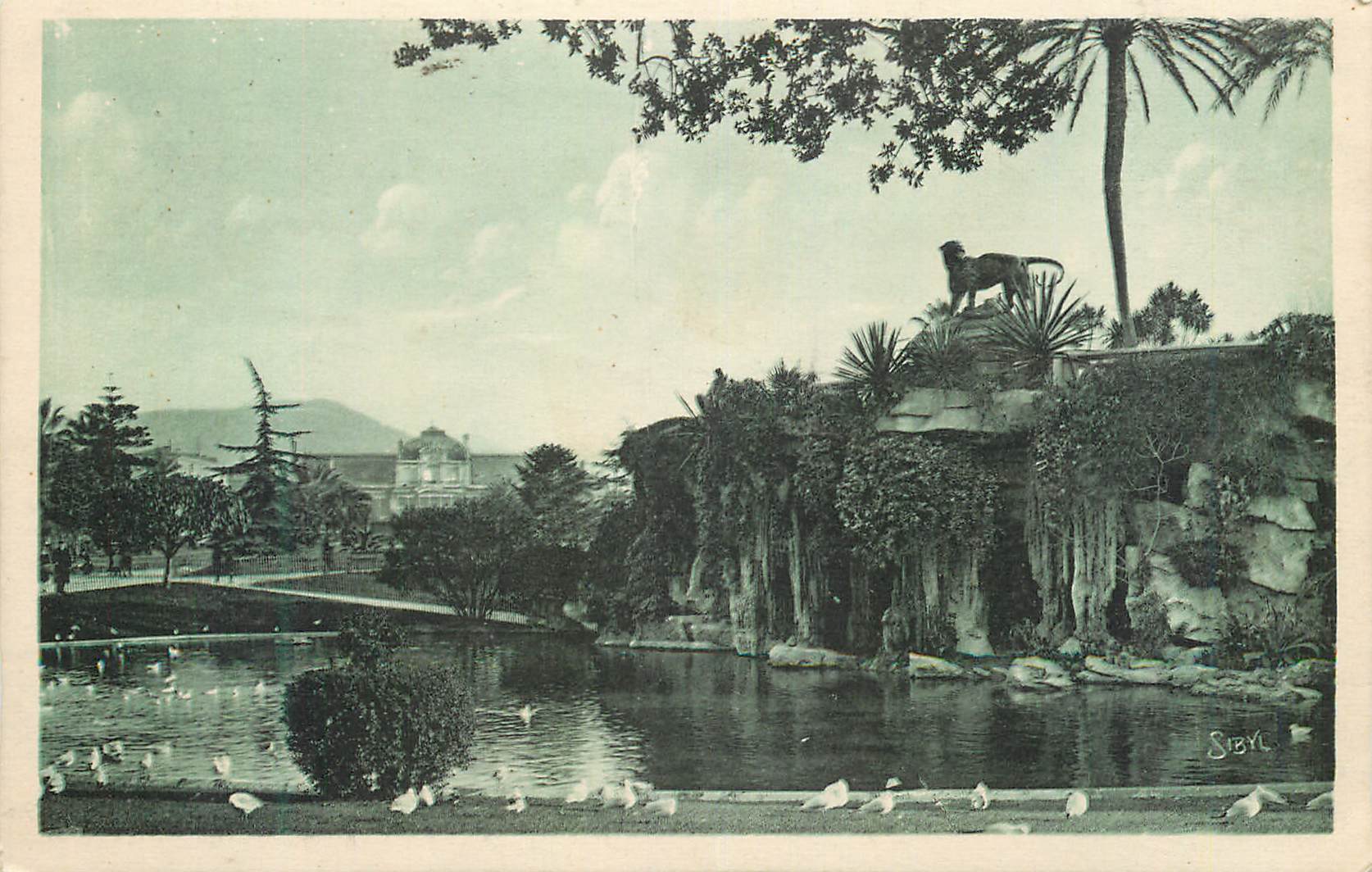 CPA Nice Les Mouettes dans le Bassin du Jardin Albert Ier