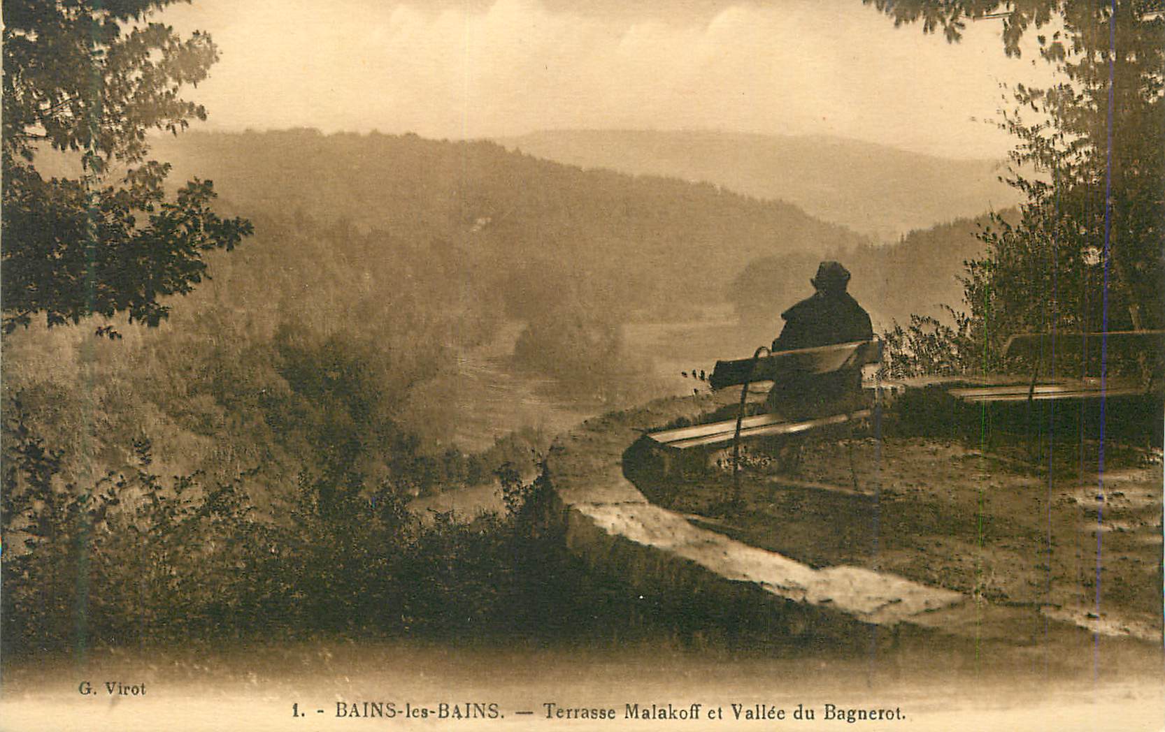 CPA Bains les Bains Terrasse Malakoff et Vallee du Bagnerot