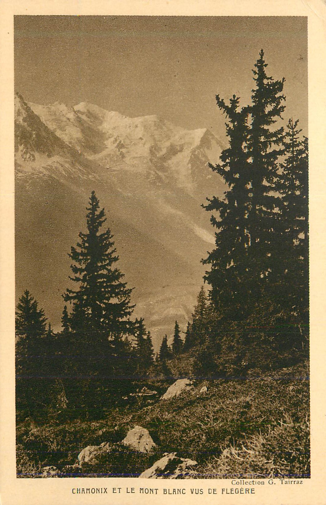 CPA Chamonix et le Mont Blanc vus de Flegere