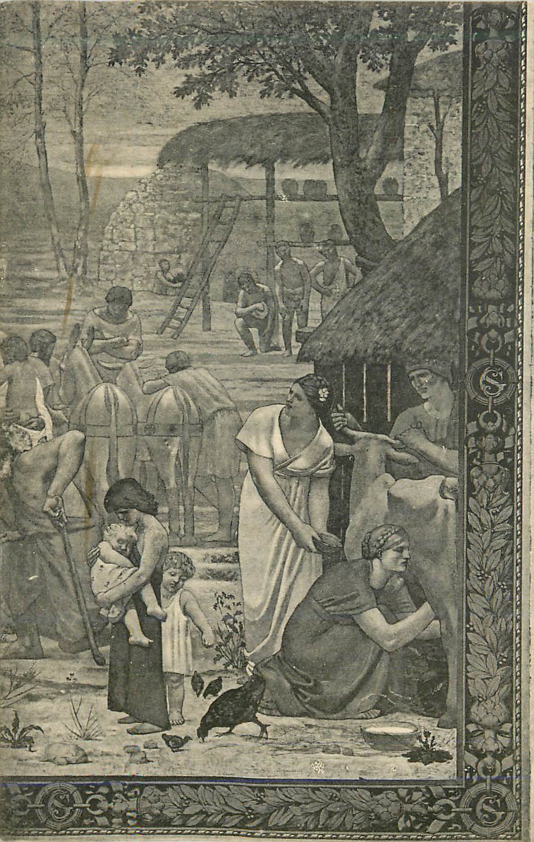 CPA Paris Interieur du Pantheon Fresques