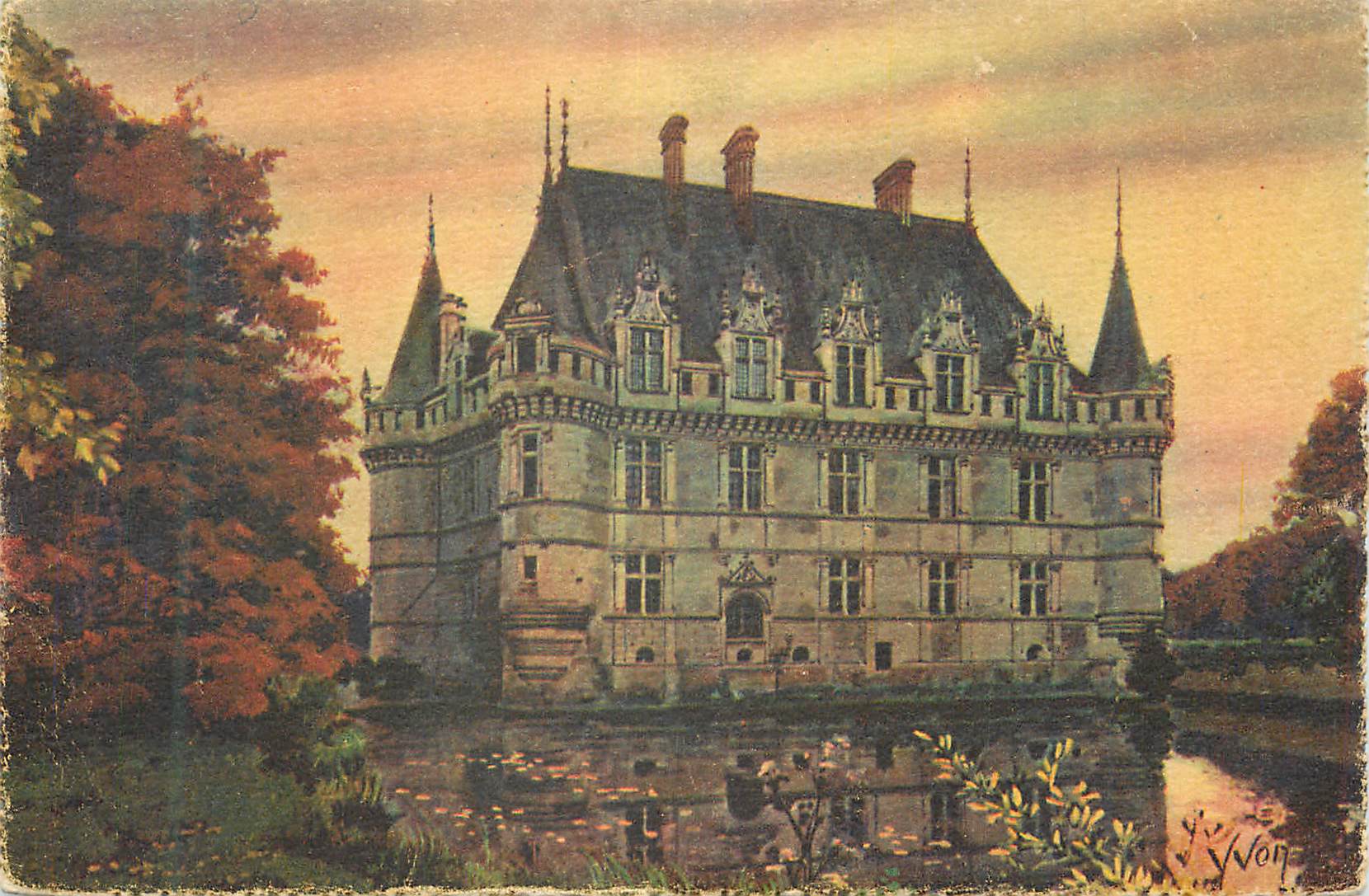 CPA Chateau d'Azay le Rideau La Douce France Chateaux de la Loire