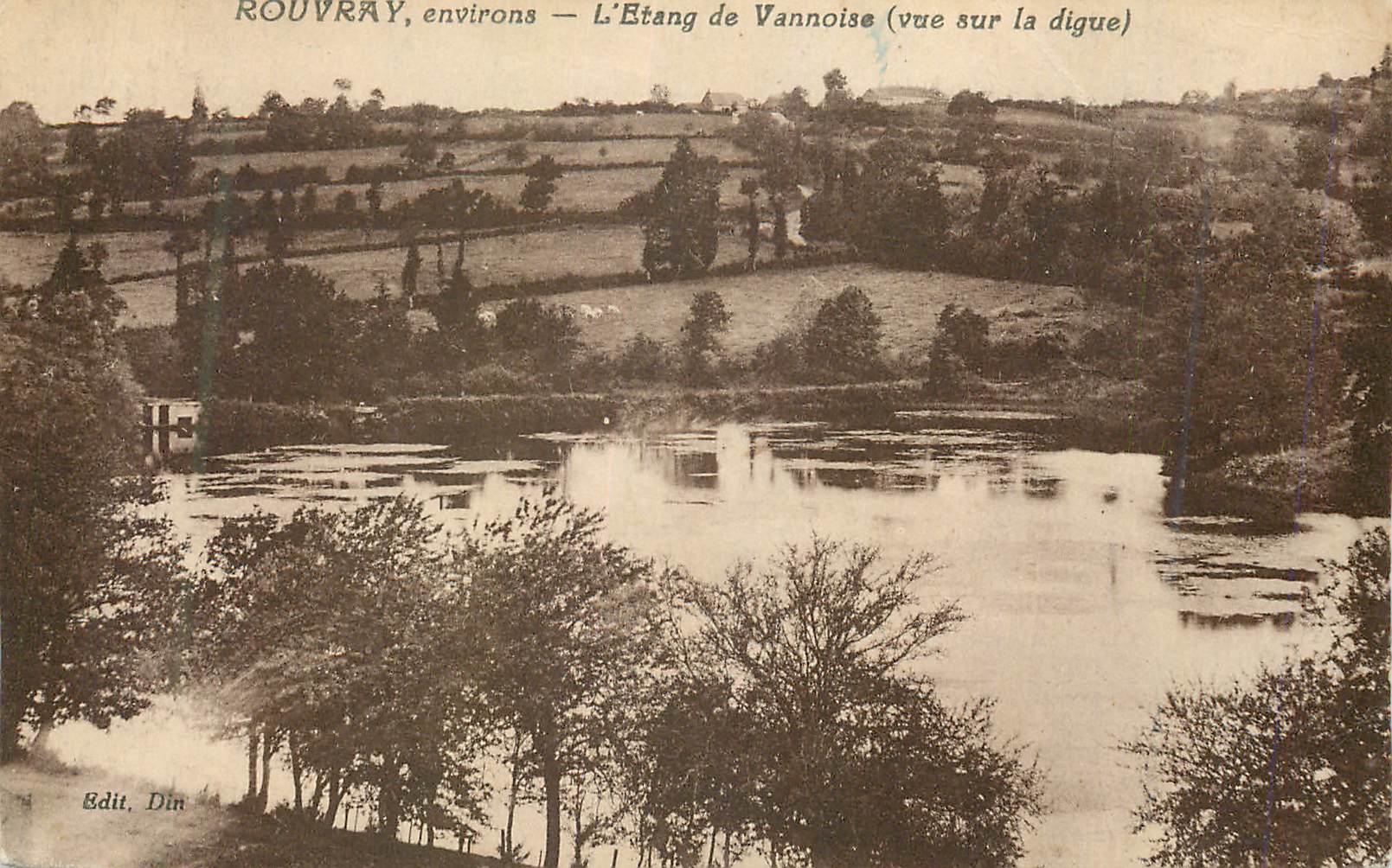 CPA Rouvray Environs L'Etang de Vannoise (vue sur la Digue)