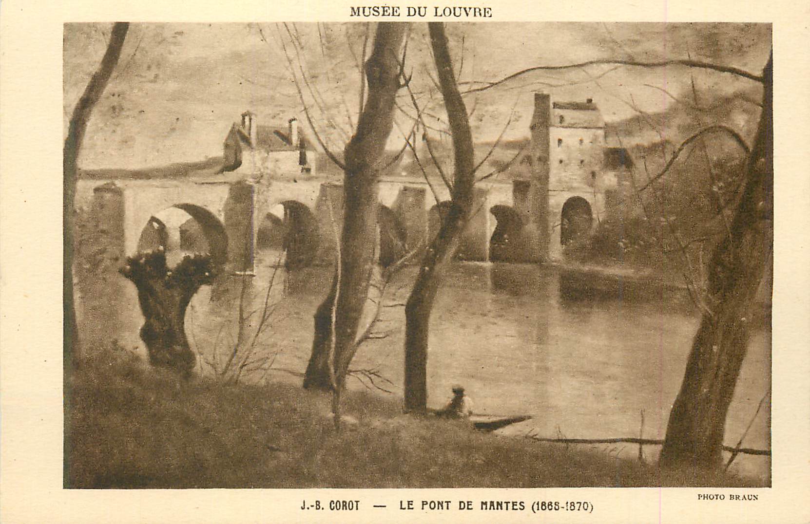 CPA Musee du Louvre Corot Le Pont de Mantes (1865 1870)