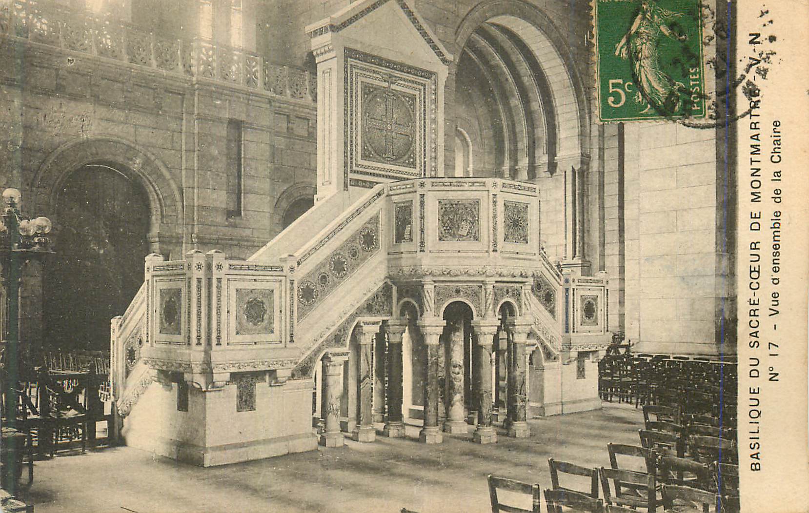 CPA Basilique du Sacre Coeur de Montmartre Vue d'Ensemble de la Chaire