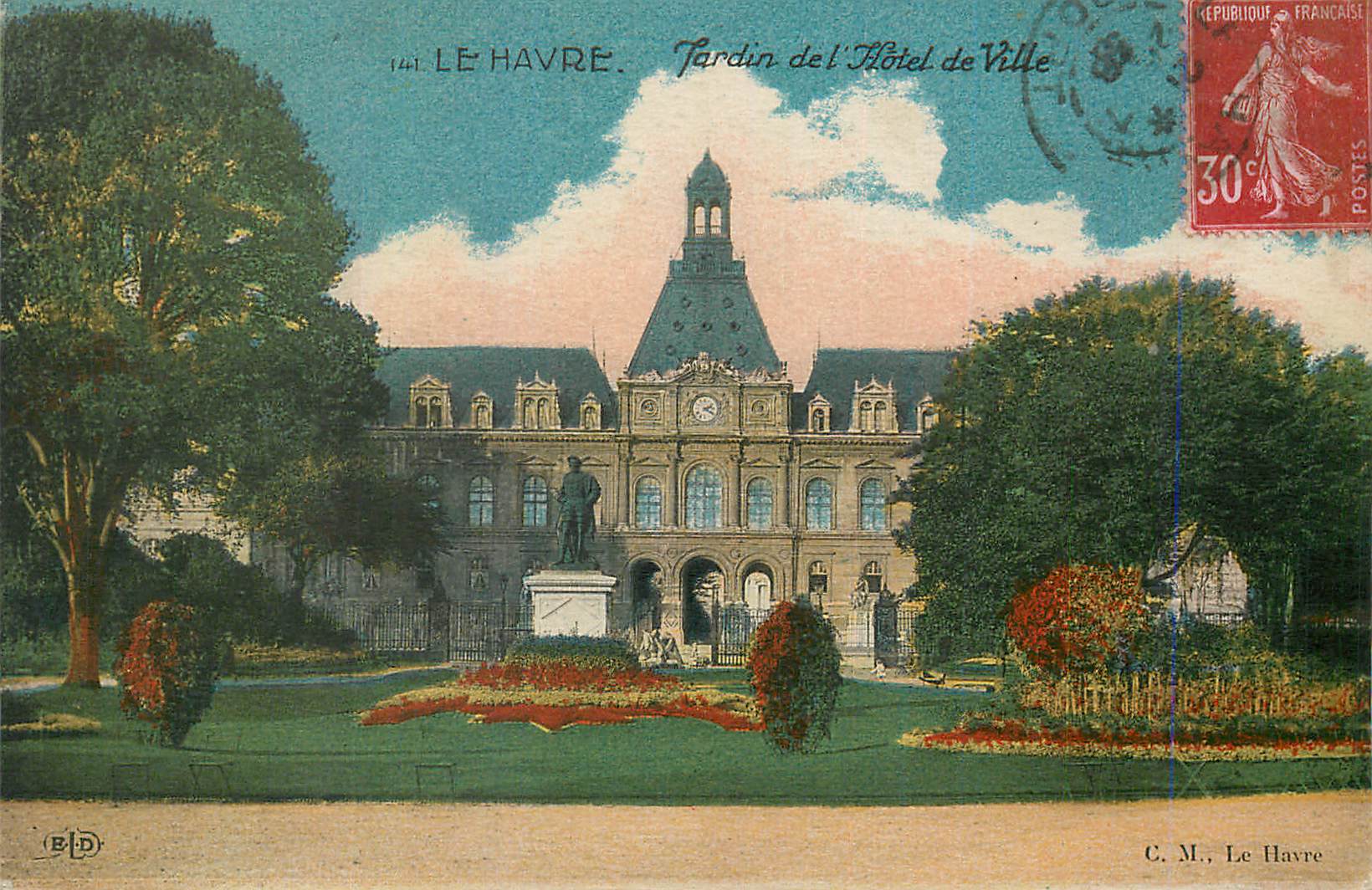 CPA Le Havre Jardin de l'Hotel de Ville