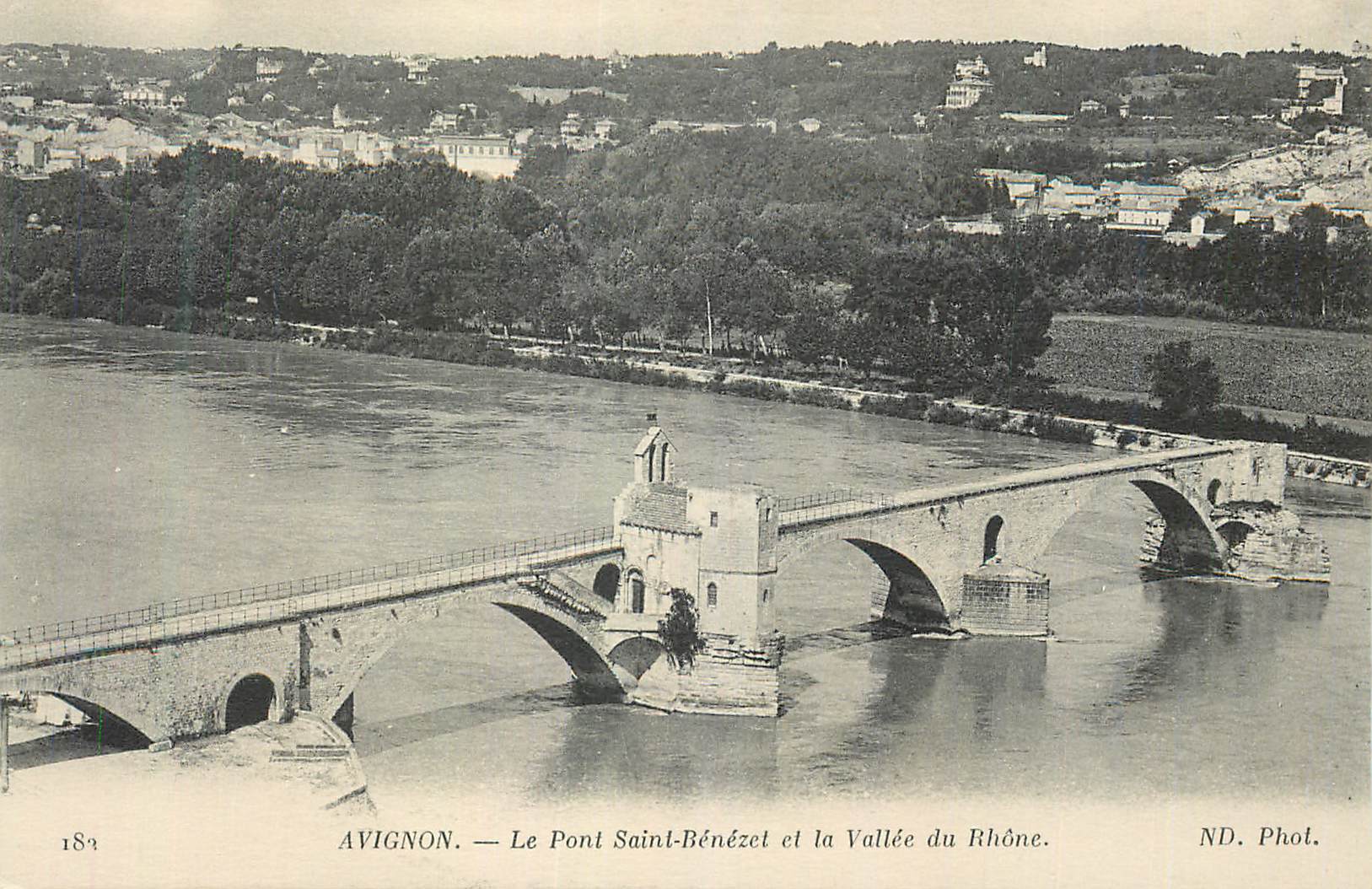 CPA Avignon Le Pont Saint Benezet et la Vallee du Rhone