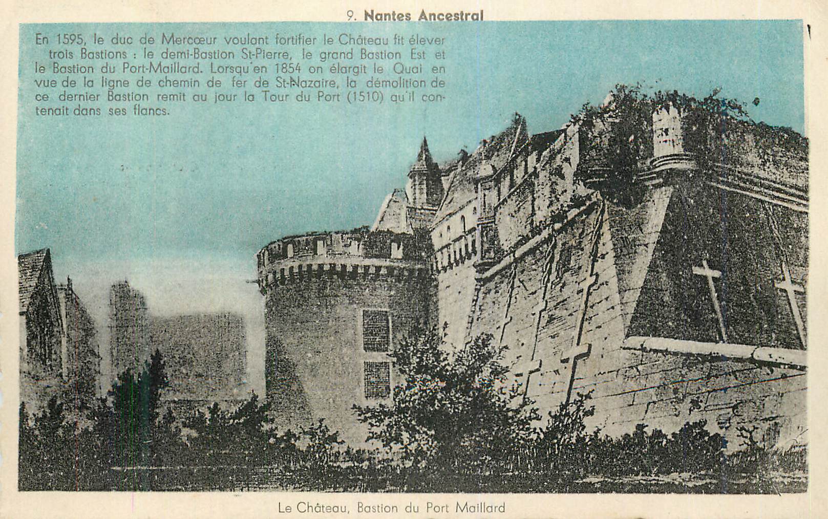 CPA Nantes Ancestral Le Chateau Bastion du Port Maillard