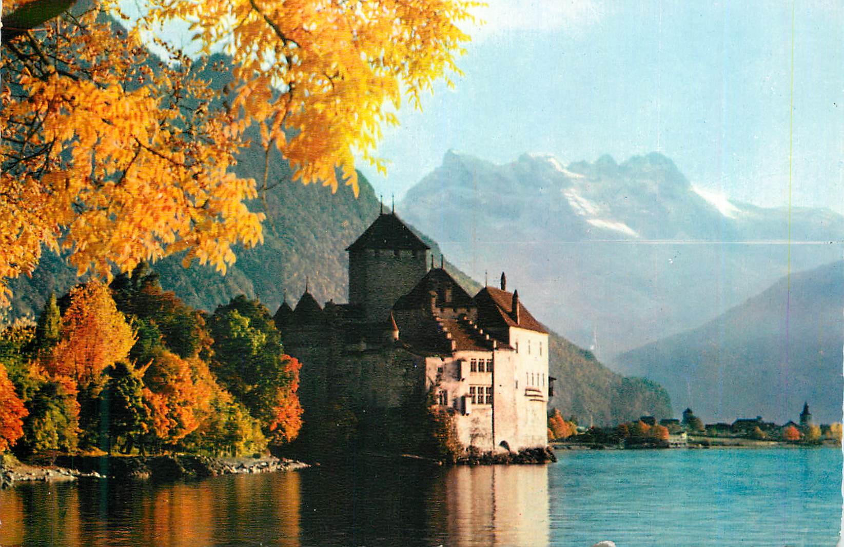 CPM Lac Leman Chateau de Chillon et la Dent du Midi