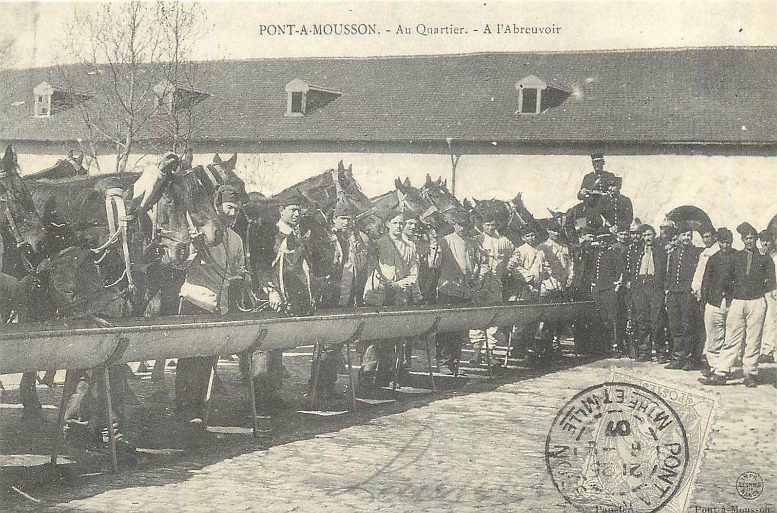 REPRO Pont a Mousson Cavalerie Au Quartier A L'Abreuvoir