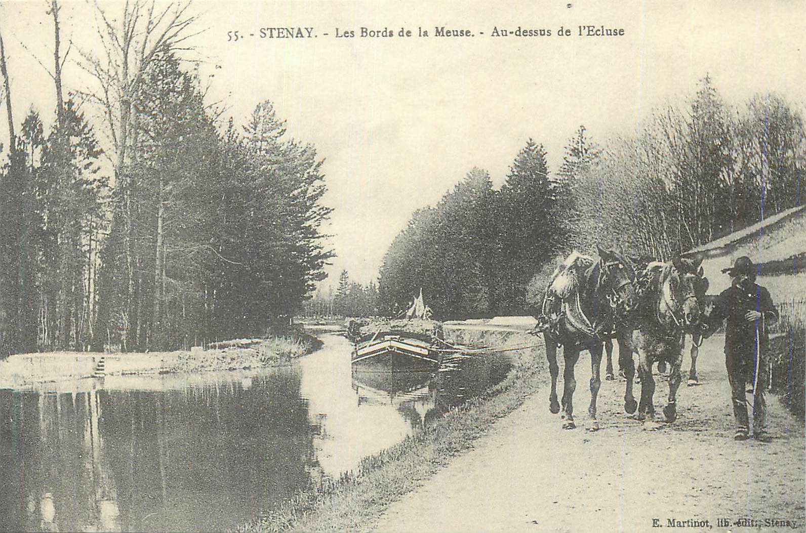 REPRO Stenay Les Bords de la Meuse Au dessus de l'Ecluse