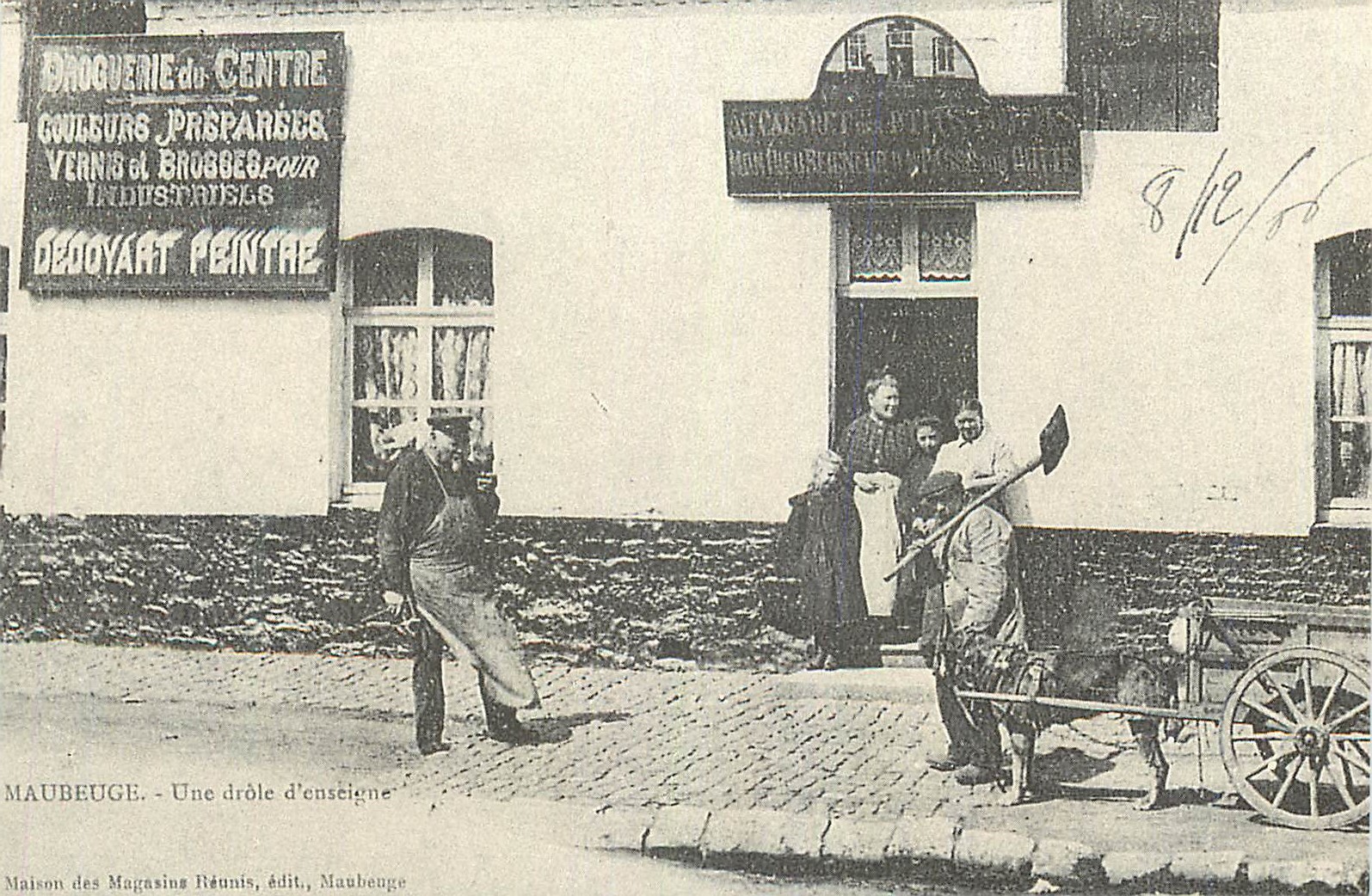 REPRO Mauberge Une Drole d'Enseigne Voiture a chien